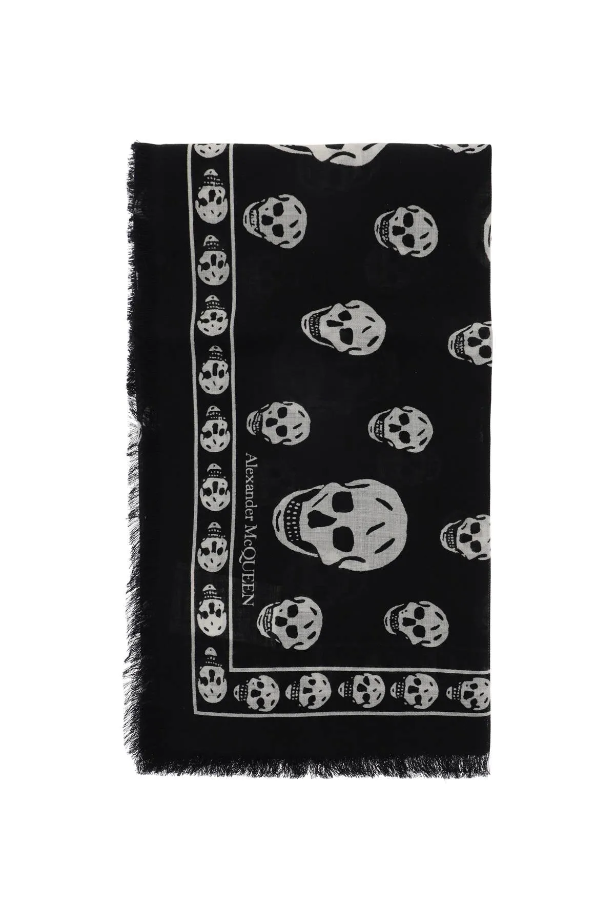 Alexander Mcqueen Light Wool Skull Scarf