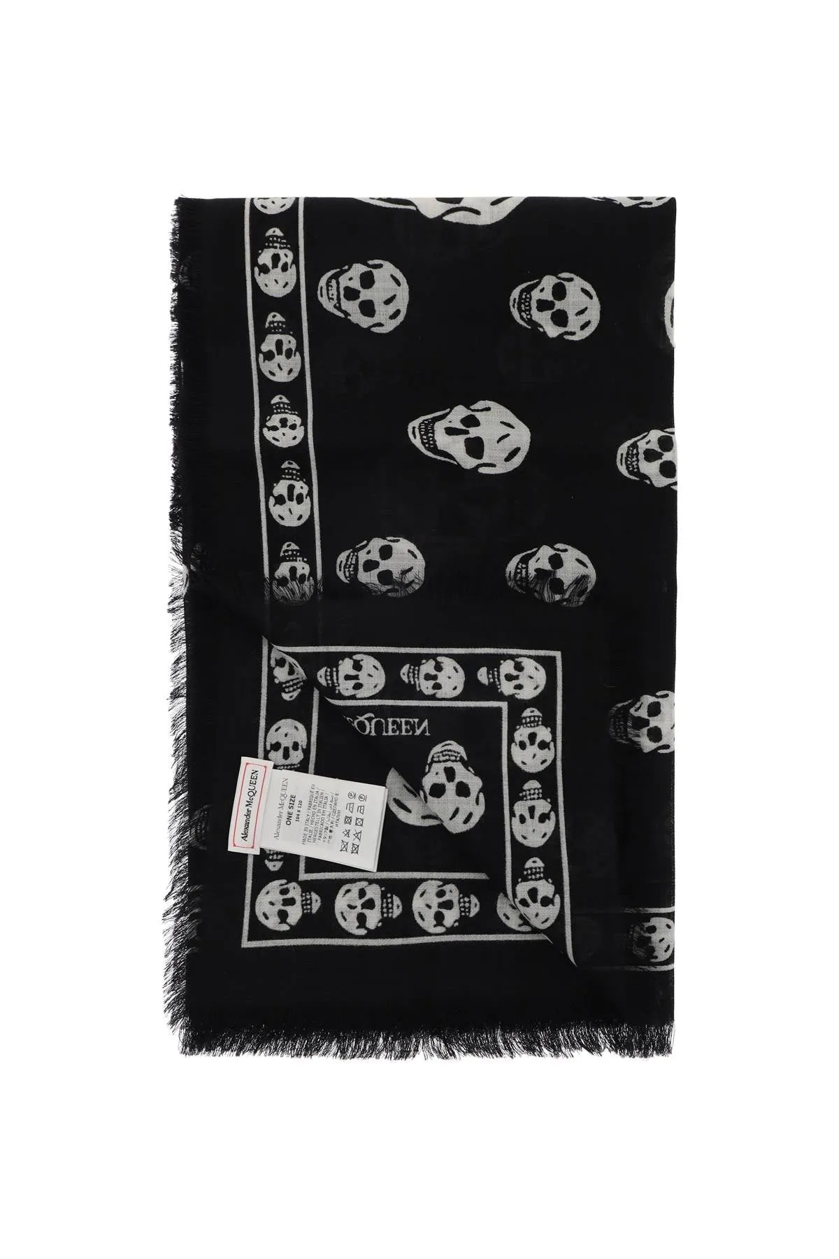 Alexander Mcqueen Light Wool Skull Scarf