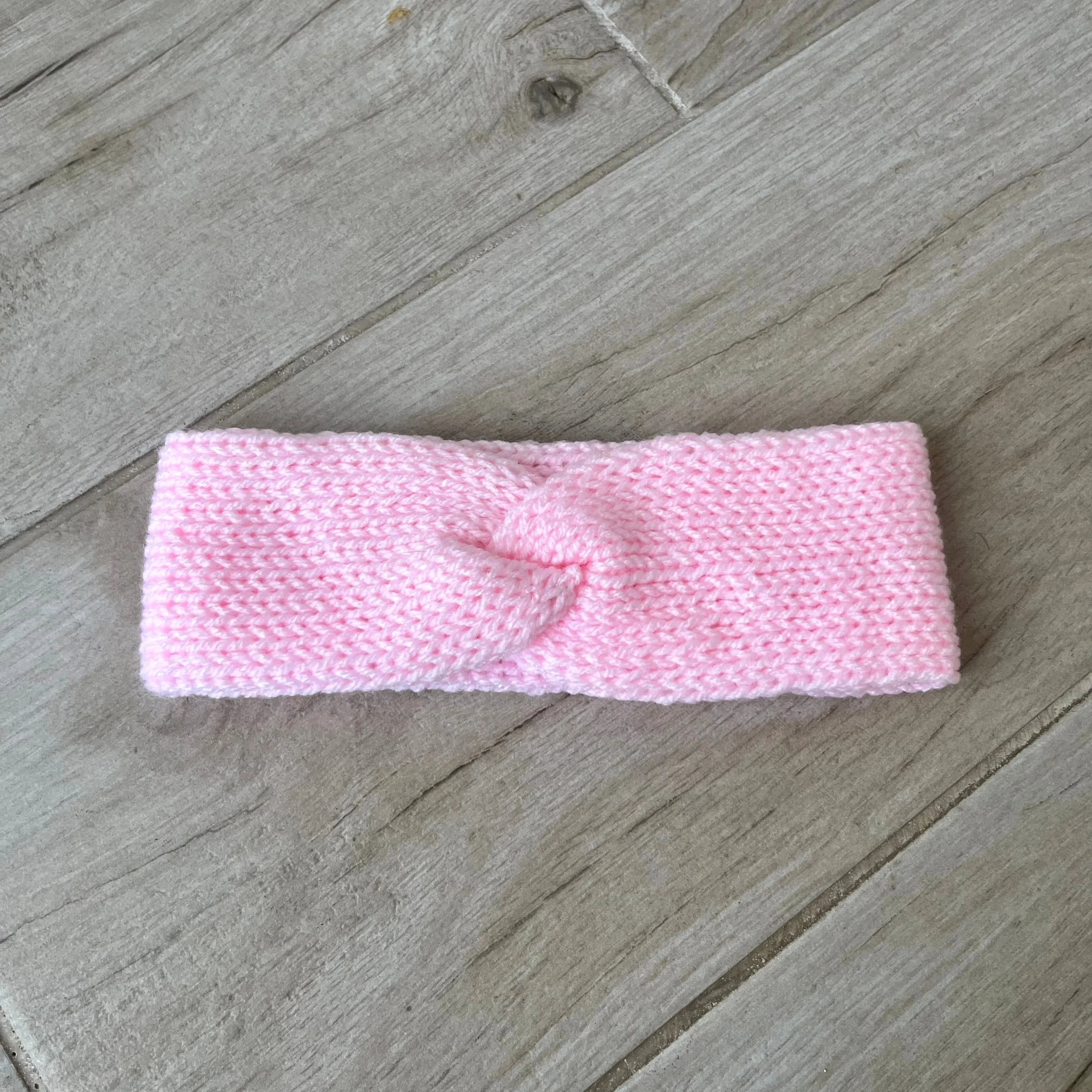 Baby Pink Knitted Headband