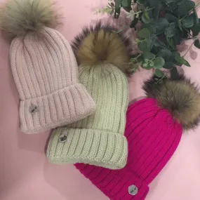B&B Adults Pom Pom Hat- Various Colours!