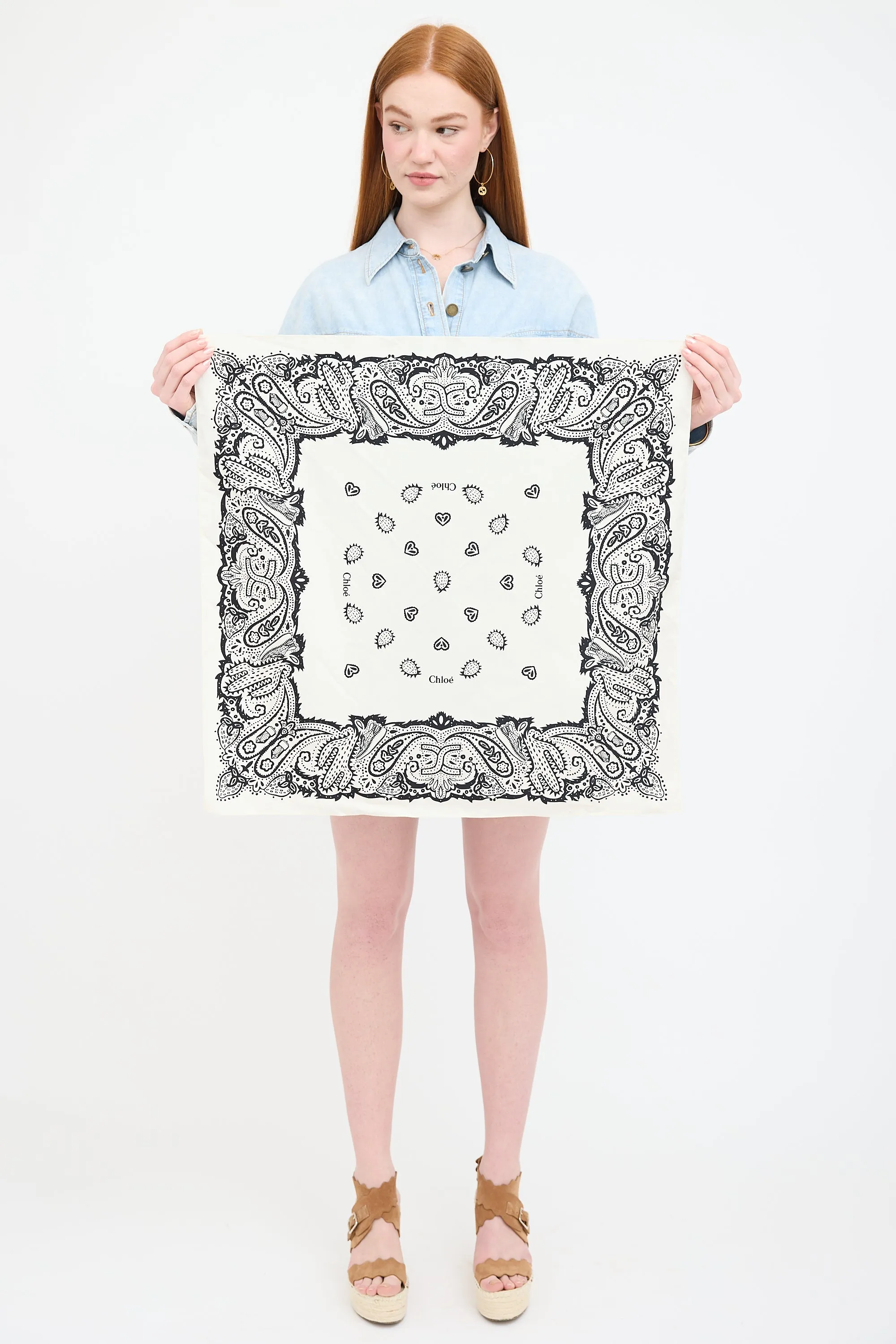 Bandana Print Scarf