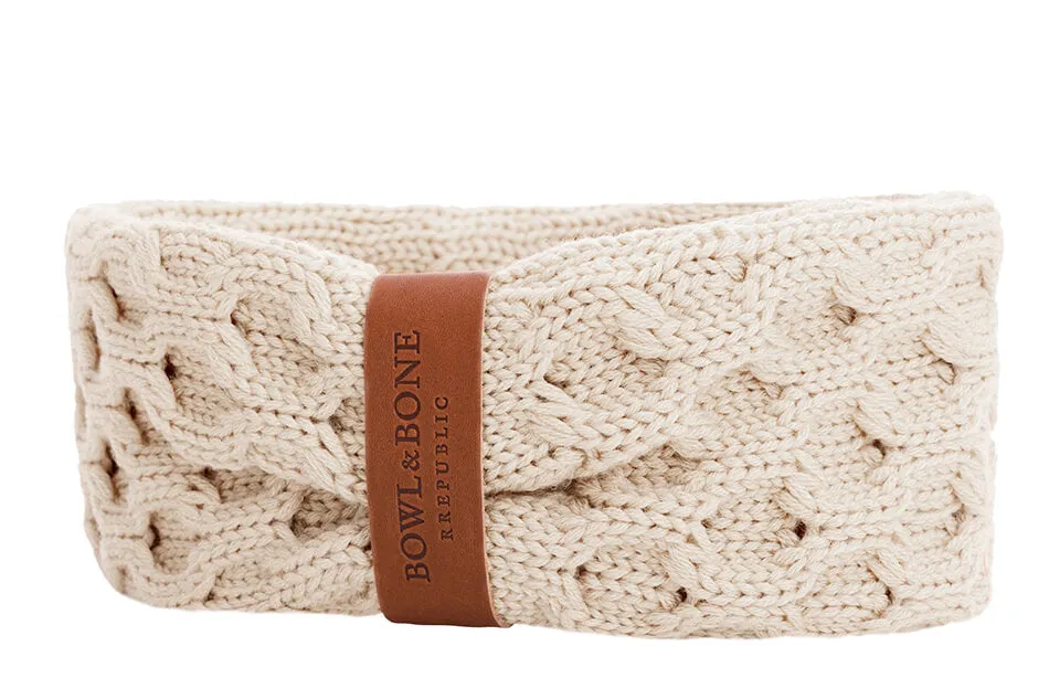 Bowl and Bone Luxury Chimney Dog Scarf Ecru