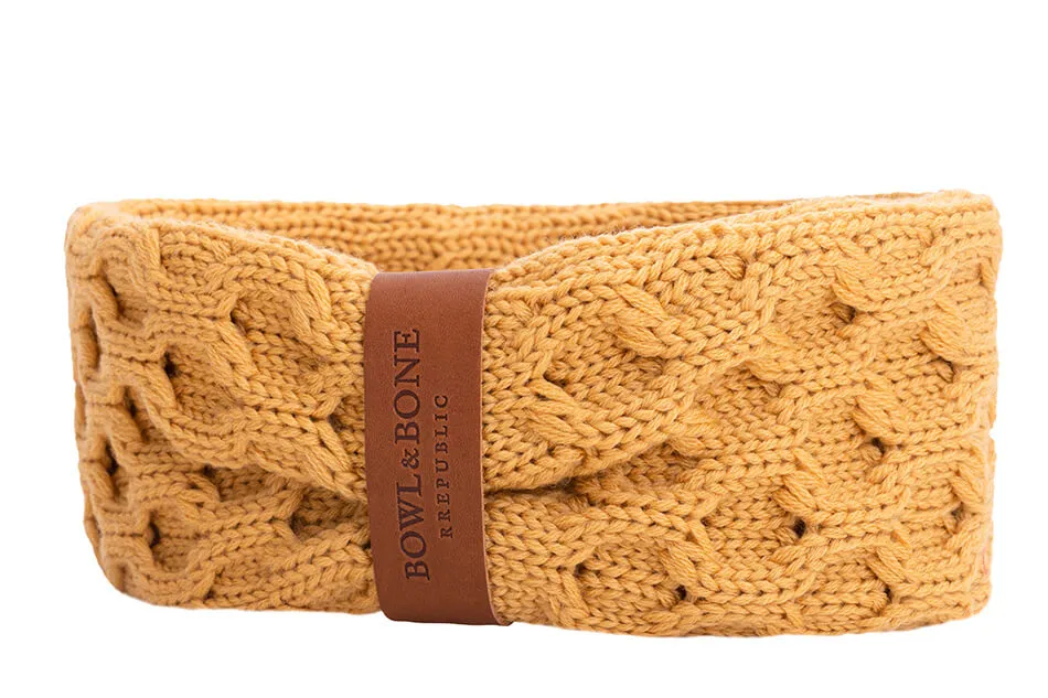 Bowl and Bone Luxury Chimney Dog Scarf Mustard