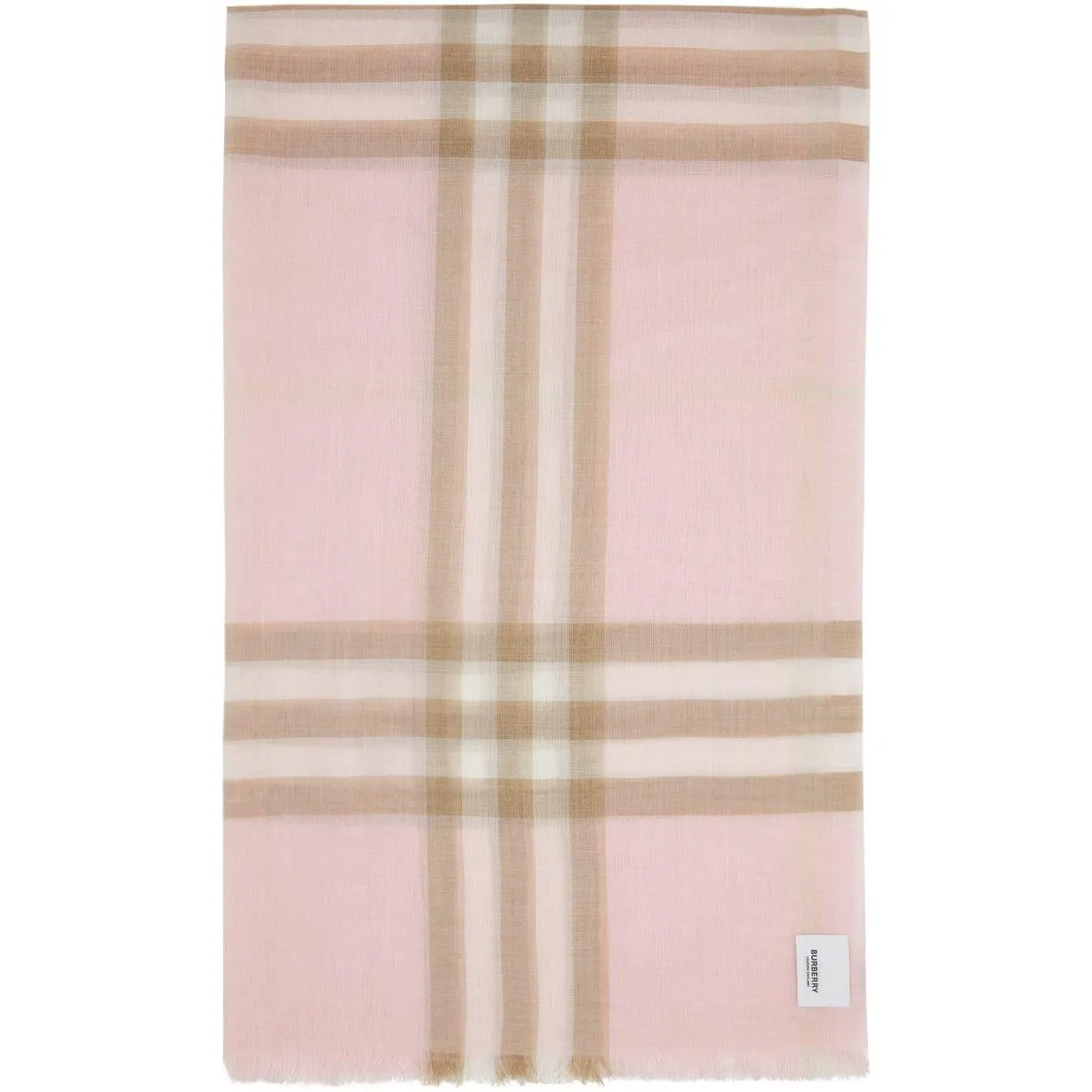 Burberry Pink Gauze Giant Check Scarf