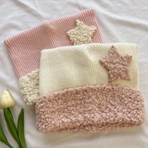 Cat Ears Star Knitted Hat