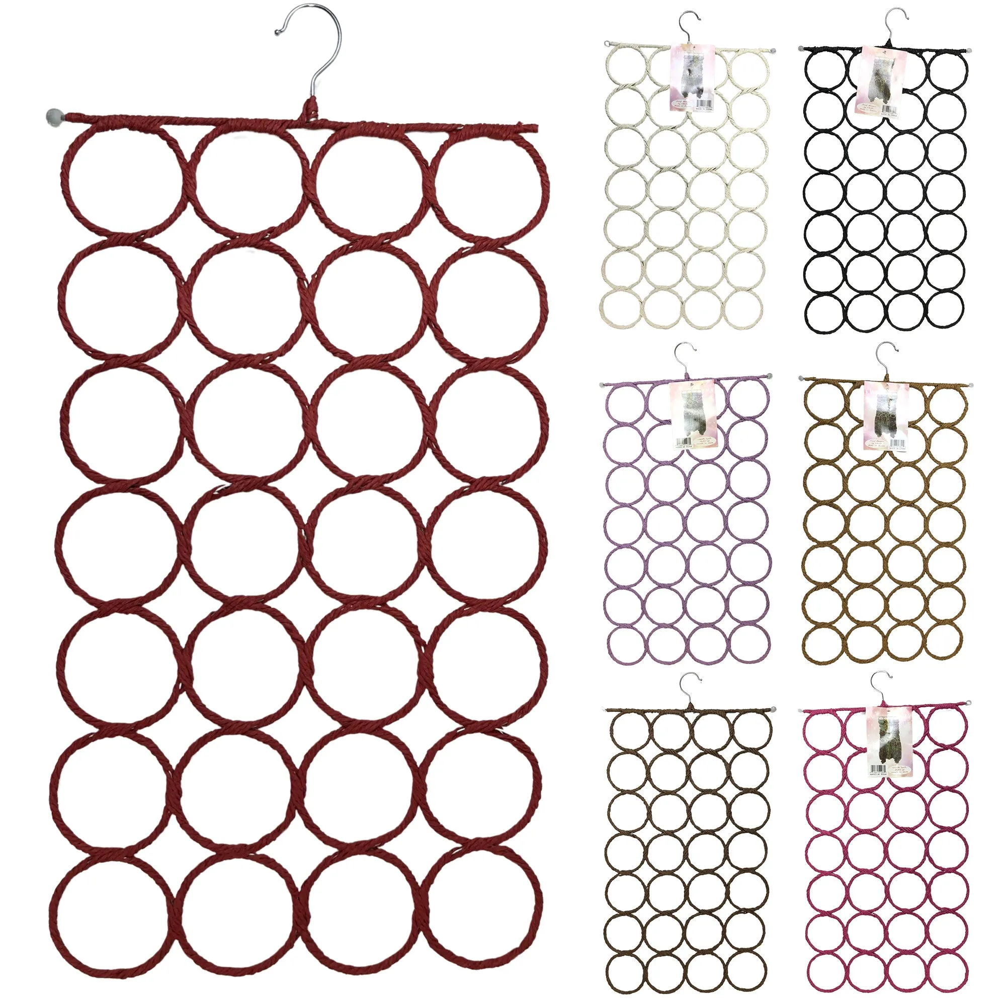 CLEARANCE WHOLESALE SCARF HANGERS (CASE OF 48 - $1.25 / PIECE)  Wholesale Scarf hangers in Assorted Colors SKU: 13801-48