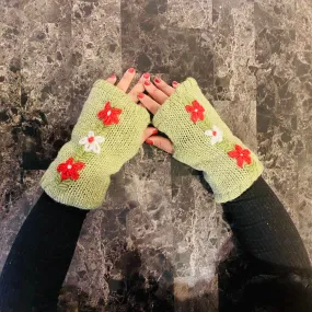 Crochet Handwarmers with Fleece Lining from Nepal