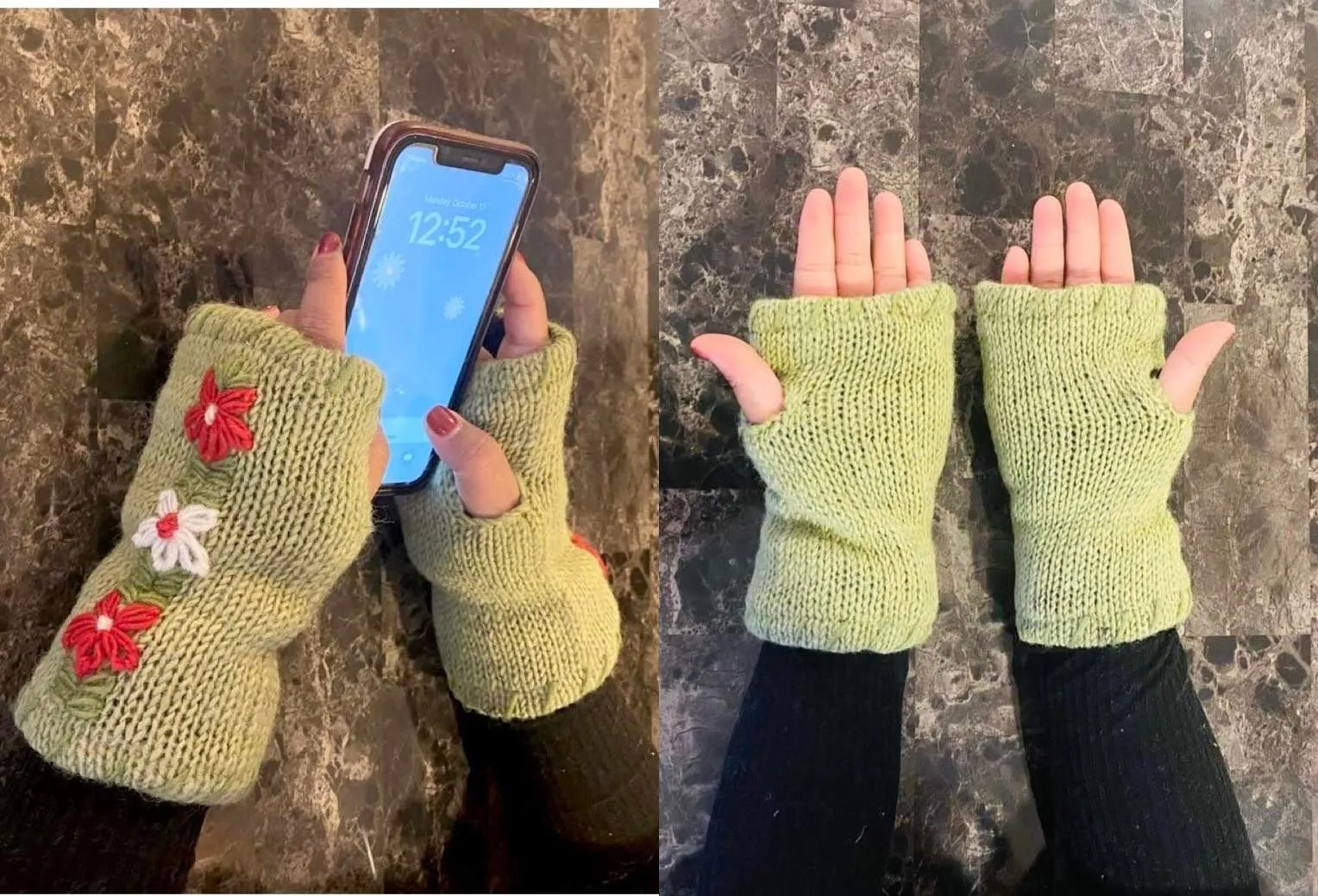 Crochet Handwarmers with Fleece Lining from Nepal