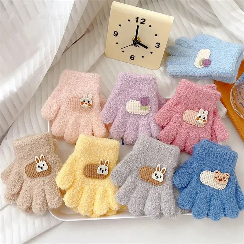 Cute Cartoon Warm Kids Gloves