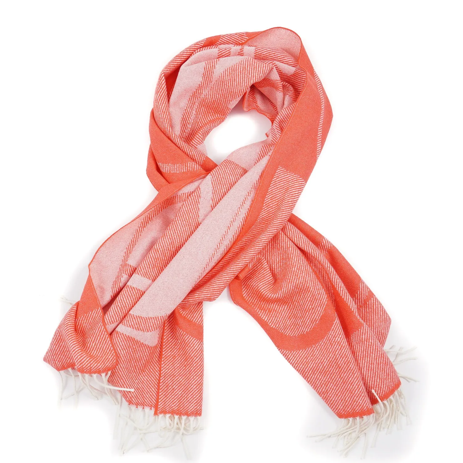 E.Marinella Wool Scarf with Logo Motif
