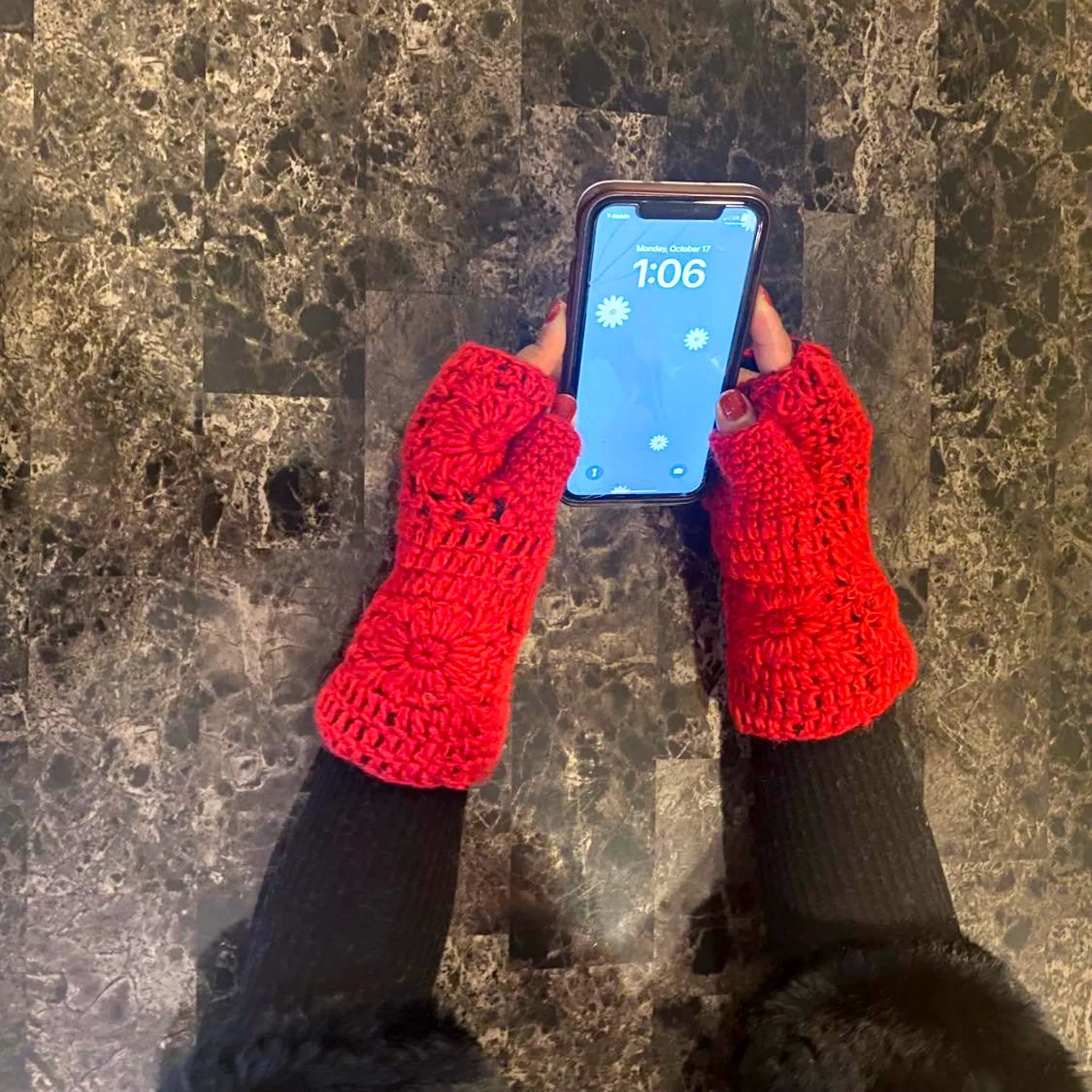 Hand Knitted Wool Fingerless Handwarmer
