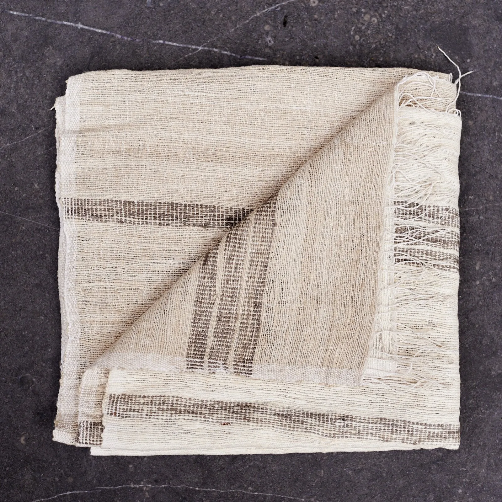 Handwoven Cotton Silk Scarves - Caramel Hues