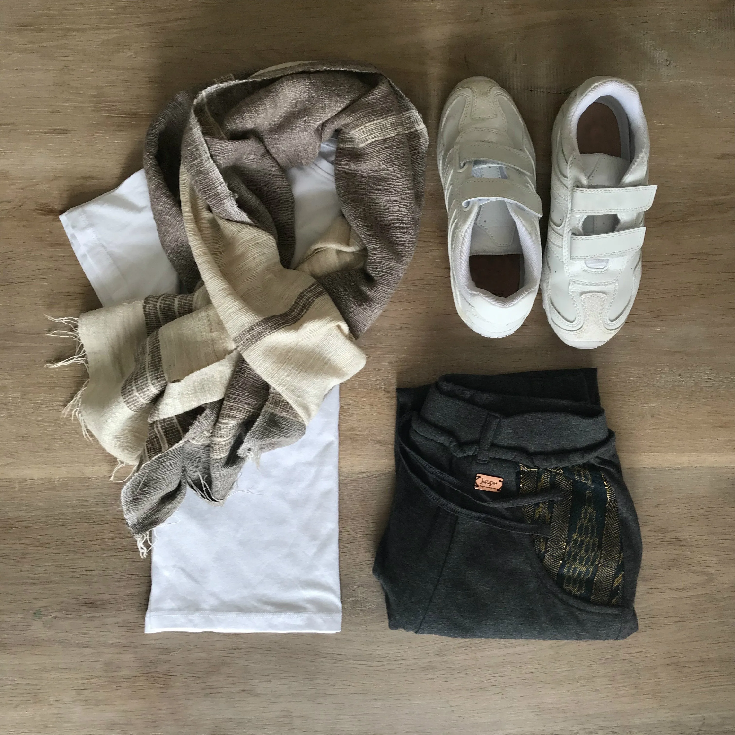 Handwoven Cotton Silk Scarves - Caramel Hues