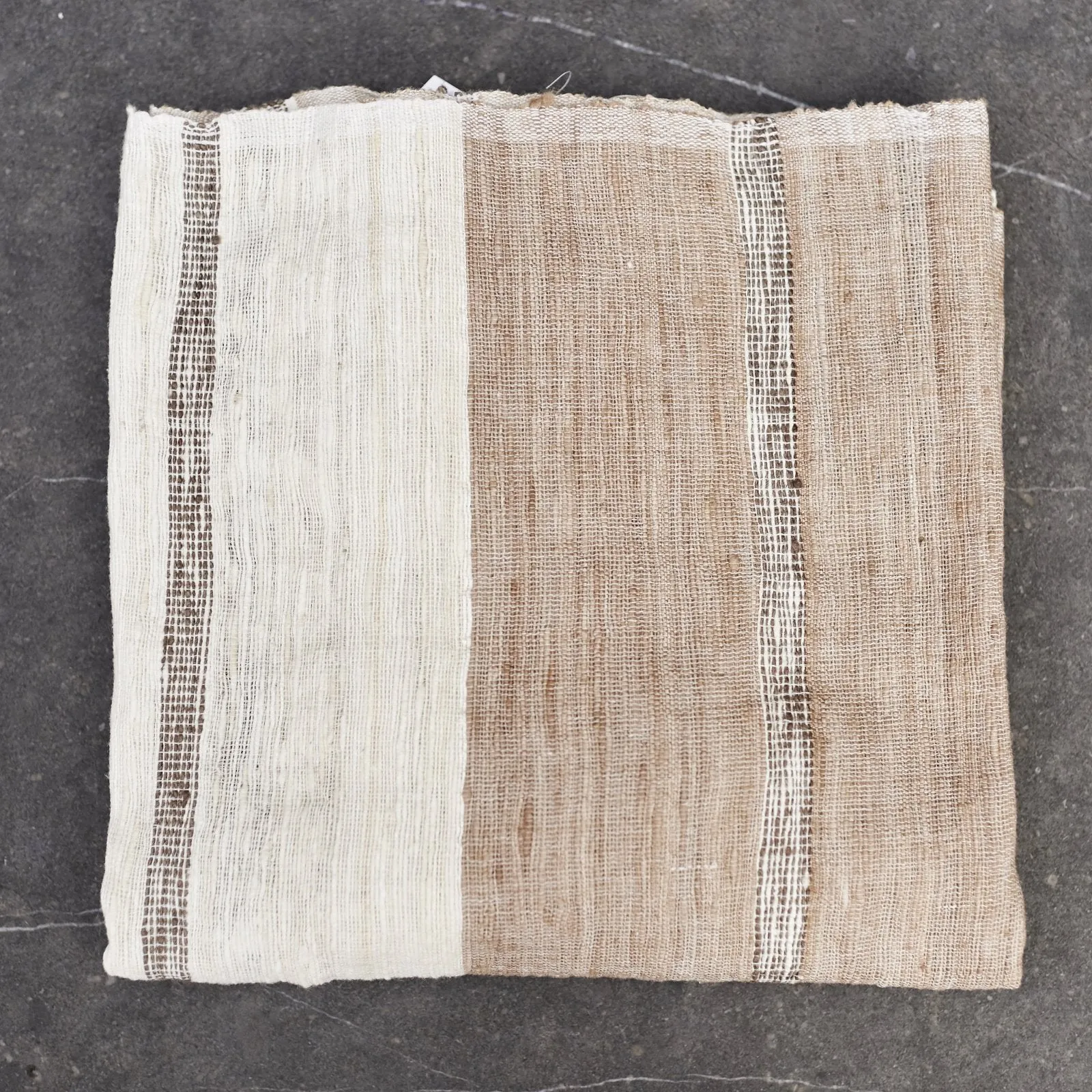 Handwoven Cotton Silk Scarves - Caramel Hues