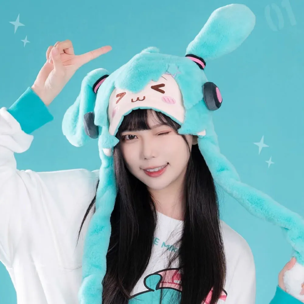 Hatsune Miku Flap Moving Ears Plushie Hat