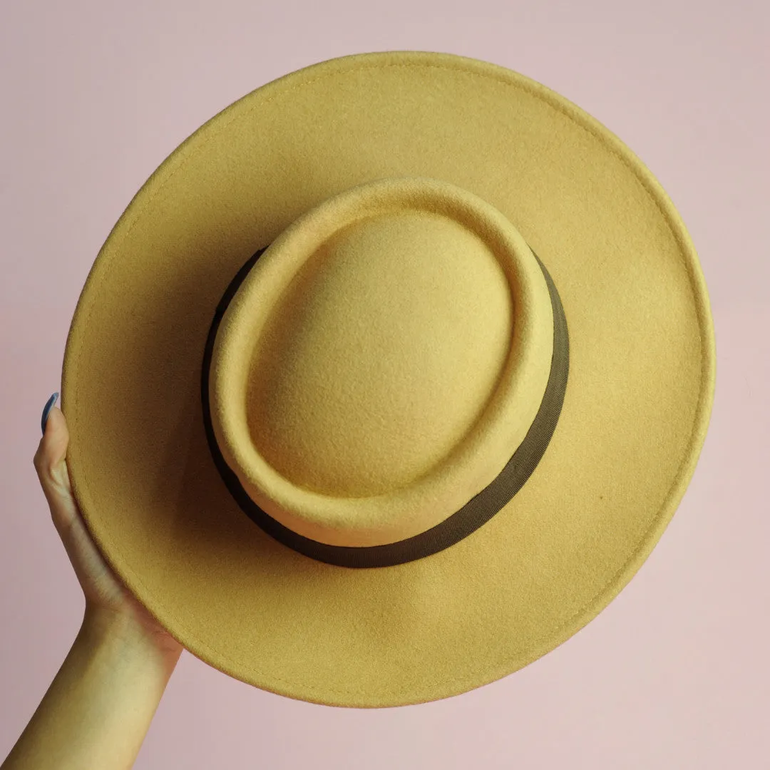 Ida Posh Redd Porkpie Sirocco Tan Fedora Hat