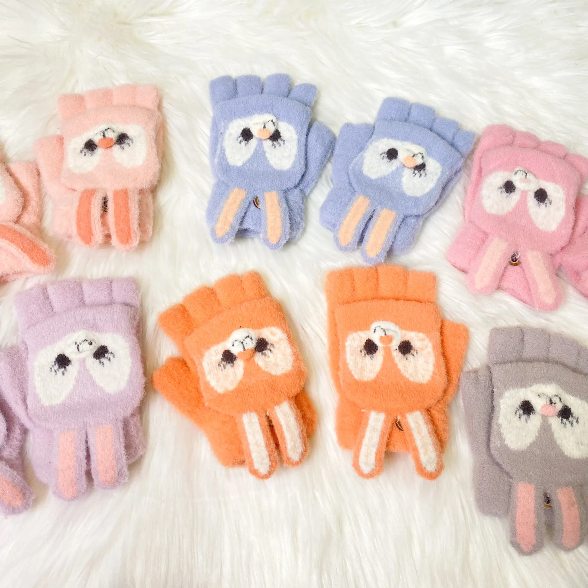 Kids Winter Half Fingerless Gloves/Mittens