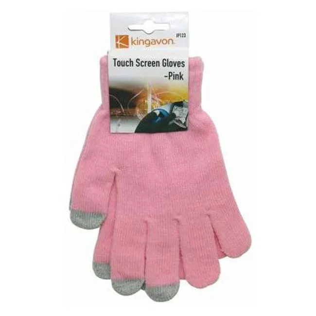 Kingavon Pink Touch Screen Gloves Pair