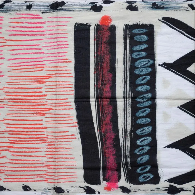 Men's Italian Cotton Graphic Printed Scarf