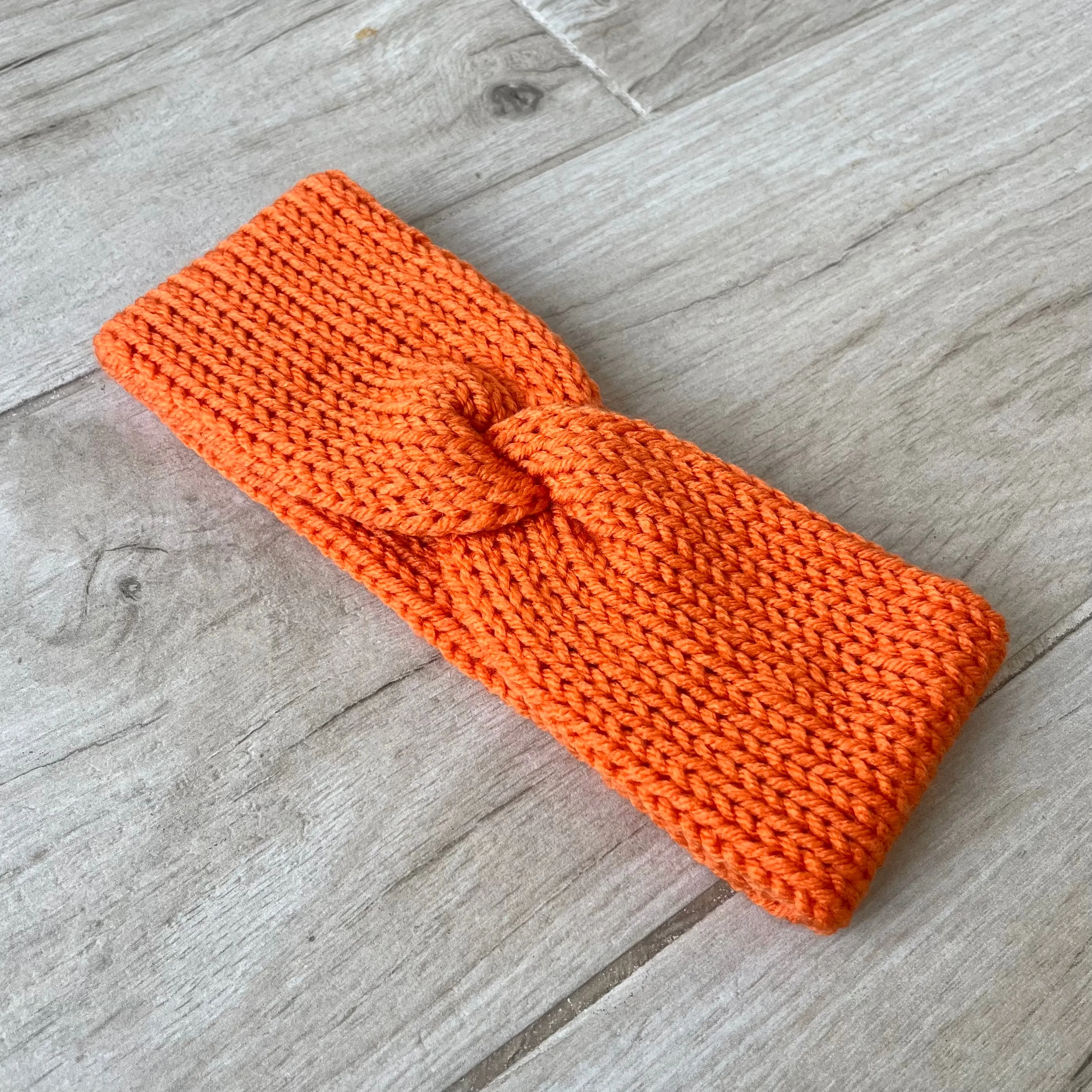 Orange Knitted Headband