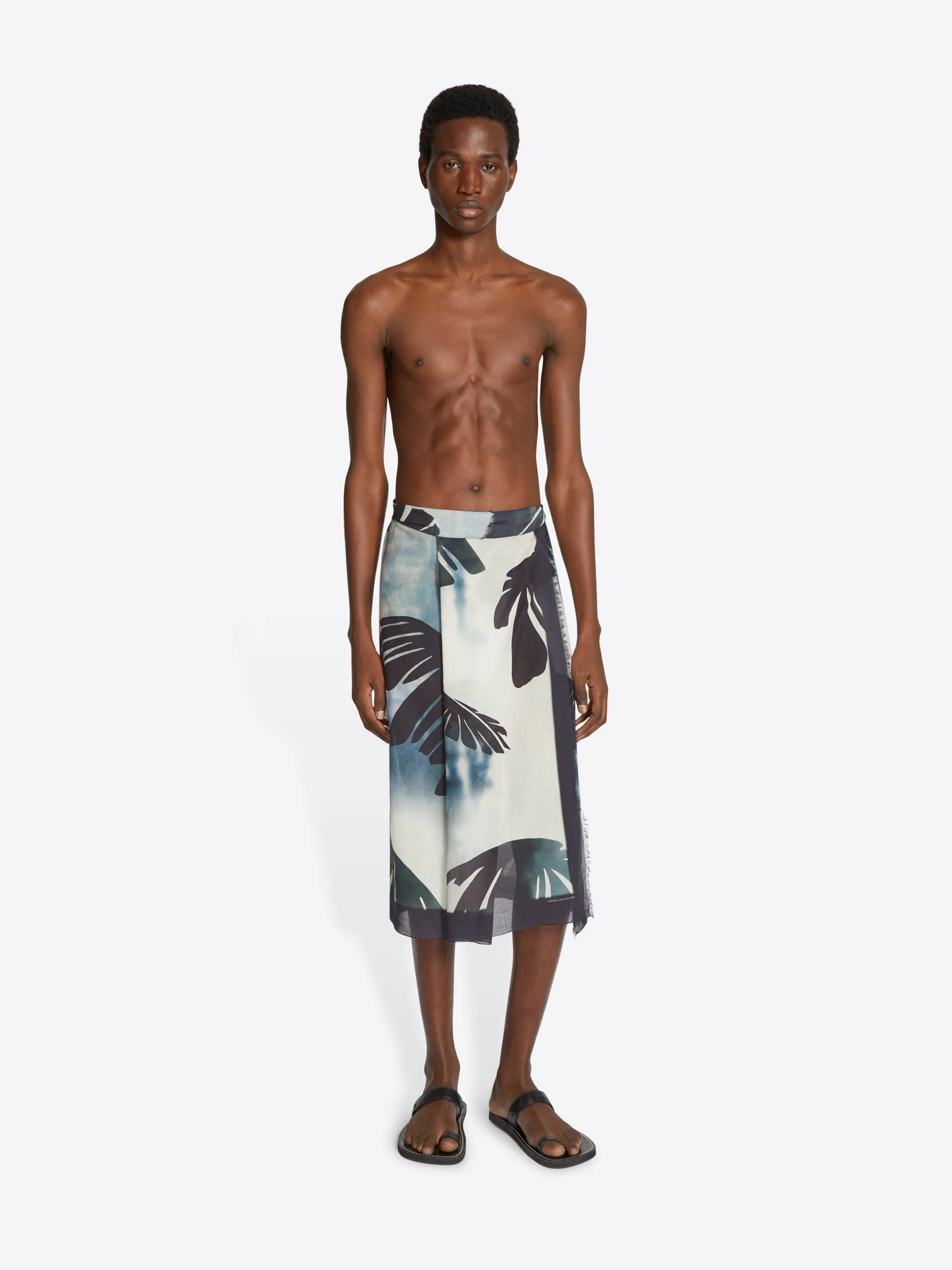 Printed cotton scarf
