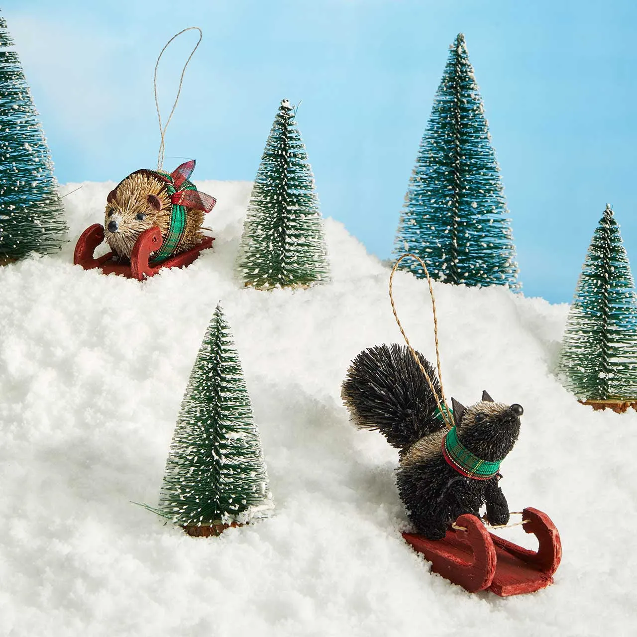 Sledding Buri Hedgehog Ornament