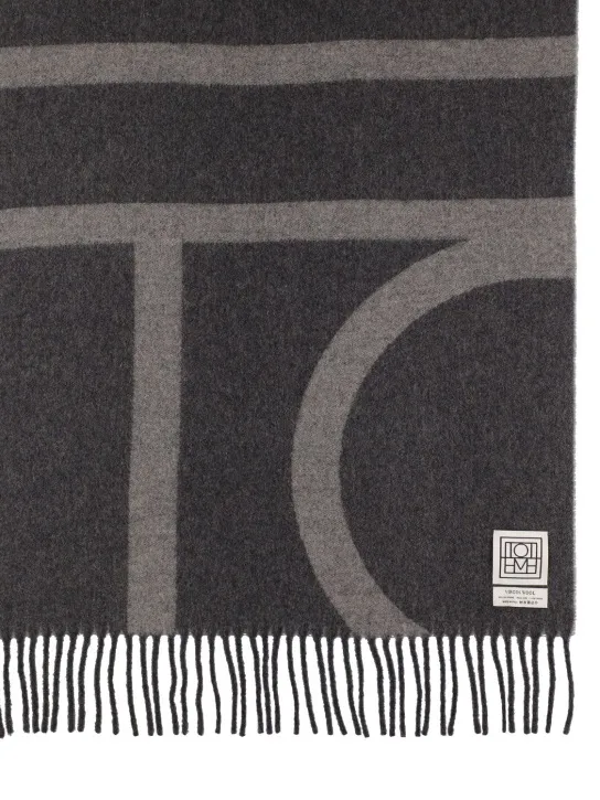 Toteme   Monogram jacquard wool scarf 