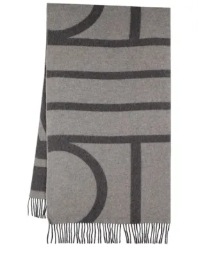 Toteme   Monogram jacquard wool scarf 