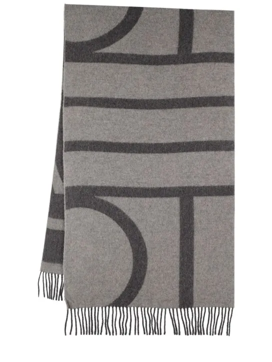 Toteme   Monogram jacquard wool scarf 