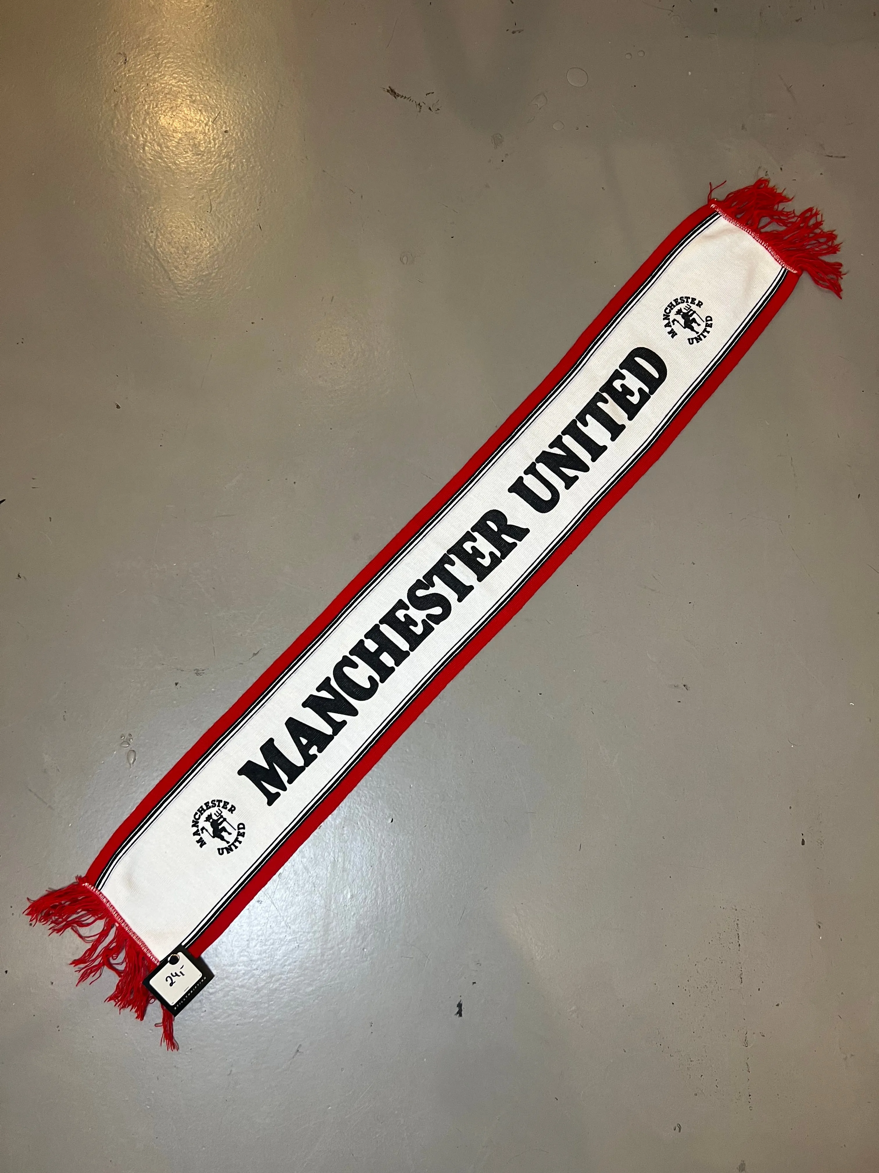 Vintage Manchester United Soccer Scarf