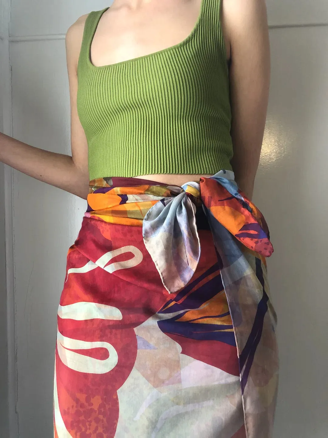 Walker & Bing Tulip Silk Cotton  Sarong Scarf