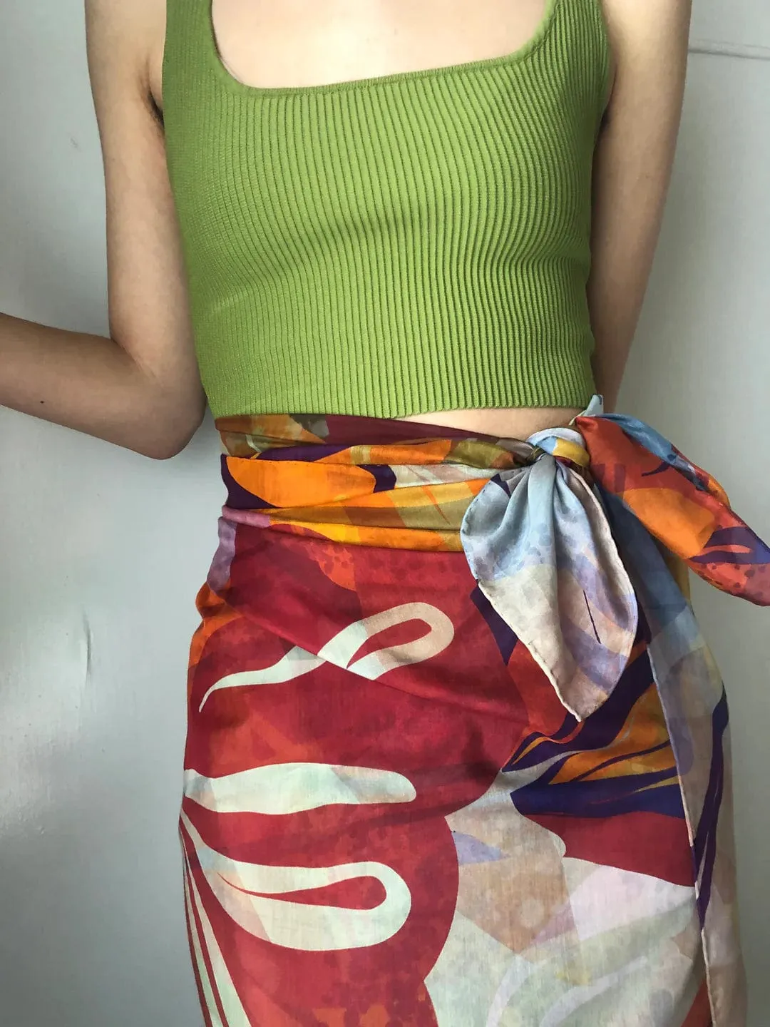 Walker & Bing Tulip Silk Cotton  Sarong Scarf