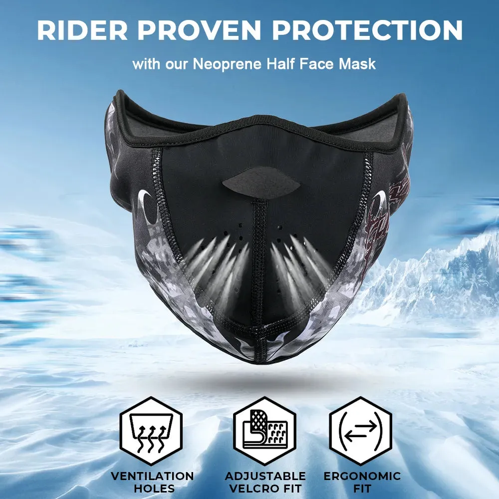 Winter Thermal Cycling Face Mask Bandana Fleece Ear Cover Hiking Scarf Ski Snowboard Running Sport Neck Warmer Gaiter Men Women