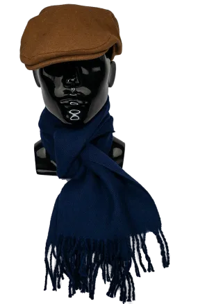 Wool 100% Scarf-2505-Navy